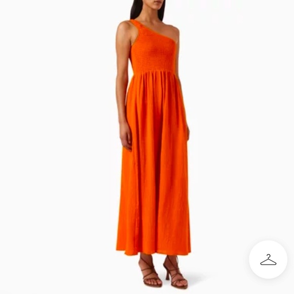 Electric & Rose Dresses & Skirts - Electric & Rose Cleo One-Shoulder Maxi Dress Size S In Tangerine